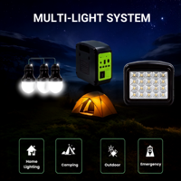 Lampe solaire portable LED, projecteur à 3 ampoules, 6000 mAh, recharge USB, étanche IP65, camping, urgence