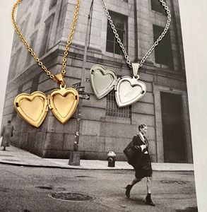 2 Designs Floral Edged Love Heart Medaillon Halskette Zirkon Zirkon Edelstahl Long Sweater Chain Halsketten French Jewely - Product Image 6