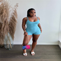 X06594S 2022 ilkbahar ve yaz yeni çukur şerit düz renk çift omuz yüksek bel sıkı spor yoga tulum
