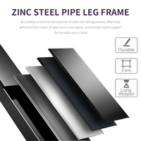 Table de ping-pong pliable et détachable SMC Modern Sports, modèle MGD-OD, marque MAGEDUN, résistante à l'eau, pour intérieur et extérieur