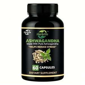 Cápsulas de Ashwagandha con Extracto de Raíz, Suplemento Alimenticio Herbal, Marca Privada OEM, Venta al Por Mayor de Fábrica - Product Image 1
