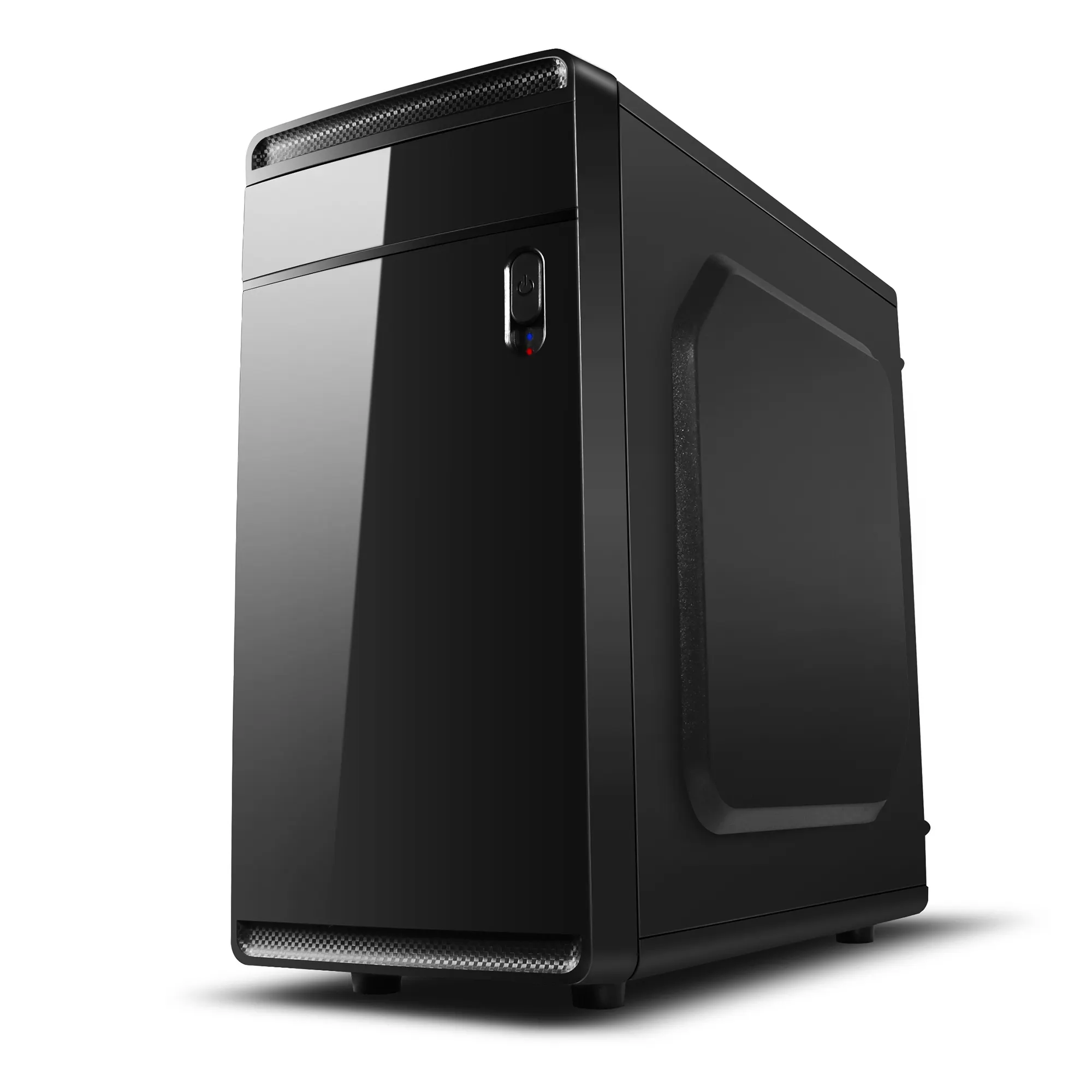 G501 Micro ATX Computer Case 0.4mm SPCC with Black Fans Glossy ABS Front panel , for home or office