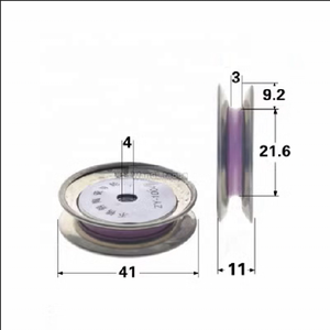 Hình chữ U rãnh dây bánh xe gốm hướng dẫn dây ròng rọc ròng rọc Con lăn quay bánh xe cho máy dệt - Product Image 5