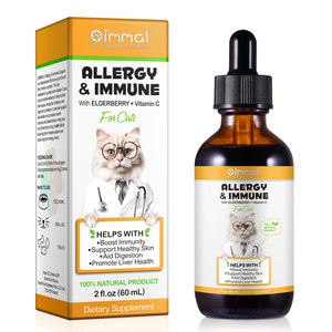 OIMMAI Promouvoir la santé du foie 60ml Vitamine C Chat <span class=keywords><strong>Allergie</strong></span> Supplément de soutien immunitaire <span class=keywords><strong>Allergie</strong></span> Gouttes immunitaires <span class=keywords><strong>pour</strong></span> chats - Product Image 6