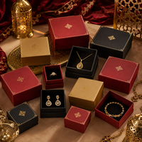 Boîte à bijoux en papier rigide écologique, vente chaude, avec couvercle et base de luxe, logo personnalisé, pour montre, collier, bague, emballage cadeau