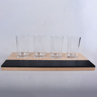Excellent cadeau, coffret de dégustation de bières, 4oz, verres à bière artisanale Pilsner avec palette et tableau noir