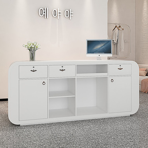 Salon <span class=keywords><strong>de</strong></span> beauté Comptoir <span class=keywords><strong>de</strong></span> bar Magasin <span class=keywords><strong>de</strong></span> vêtements Caisse enregistreuse Cream-Style Yoga Training Institution Postpartum Care Center - Product Image 5