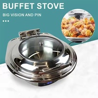 Réchaud de buffet électrique de luxe Kuntai en acier inoxydable, 6L, 440W, 220-240V, chauffe-plats moderne pour hôtels et restaurants