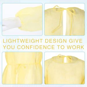 Esthetician <b>Disposable</b> Plastic Non-Woven ESD Universal Cleanroom Class II Sanitary 10kg/Carton 55g Fall Fabric <b>Apron</b> Safety - Product Image 3