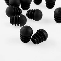 Embouts de tuyauterie ronds en plastique noir pour pieds de table, de chaise et de meubles avec finition moulée