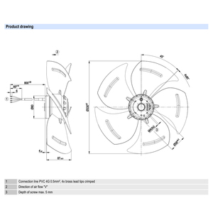 พัดลมแกน ebmpapst รุ่น A4E330-AP18-13 ขนาด 330 มม. 120 วัตต์ 230 โวลต์ AC พัดลมไฟฟ้า พัดลมปรับอากาศ พัดลมระบายความร้อนแบบแกน พัดลมสำหรับเครื่องทำความเย็น - Product Image 3