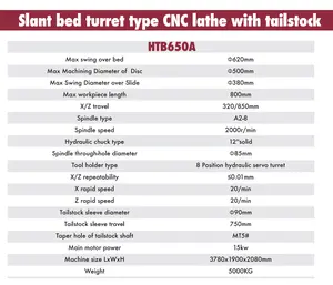 500 mm Scheiben-Maximalbearbeitungsschnitt A2-8 Spindel horizontal CNC-Metallbearbeitung Drehmaschine