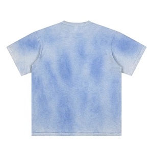 T-shirt Oversize da Uomo American Hype Dipinta a Mano a Maniche Corte, Stile High Street US Streetwear, Effetto Cotone-Lino - Product Image 4