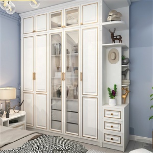 Armario de Estilo Americano de Lujo Ligero con Puerta de Vidrio y Puerta Abatible, Combinación de Armario Grande - Product Image 2