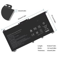 Batterie d'ordinateur portable de remplacement TF03XL HT03XL pour HP Pavilion 15-CD 15-CC HSTNN-UB7X HSTNN-LB7X batteries d'ordinateur portable au lithium 4600mAh