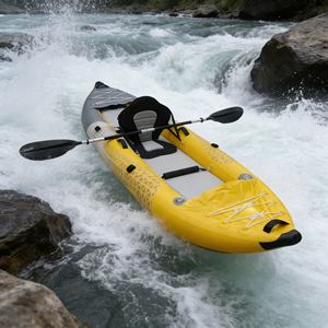 <span class=keywords><strong>Kayak</strong></span> <span class=keywords><strong>gonflable</strong></span> pas cher avec pédales, système de propulsion à pédales sans effort pour la pêche mains libres et l'exploration sur longue distance - Product Image 1