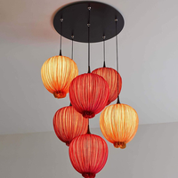 Lampe suspendue moderne et minimaliste en tissu restaurant villa salon duplex escalier décoration lumière suspension d'art de luxe
