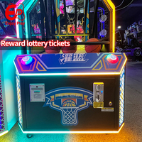 Machine d'arcade de basket-ball pour enfants avec écran HD de 42 pouces, fonctionnement à monnayeur, jeu de tir Super Dunk avec récompense par ticket pour parc d'attractions
