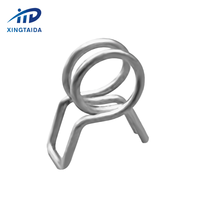 Collier de serrage à ressort double fil en acier 304 de haute qualité pour tuyau de carburant et tube en silicone, pinces à ressort de 5 mm