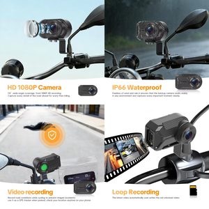 Caméra de tableau de bord pour moto Podofo, étanche IP66, enregistrement en boucle, suivi, 1080P HD, mini enregistreur WiFi sans écran, vente en gros OEM - Product Image 3