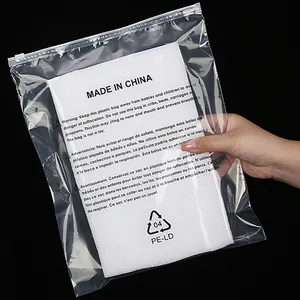 उच्च गुणवत्ता अनुकूलित कपड़े बैग पैकेजिंग मुद्रण पैकेजिंग कपड़े के लिए पुन: सील करने योग्य ज़िप साफ़ लॉक प्लास्टिक बैग