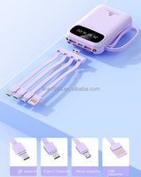 Station d'alimentation 10000 mAh, batterie externe mobile, affichage LED, câble intégré détachable, entrée USB Type-C 20W, fabrication directe OEM/ODM