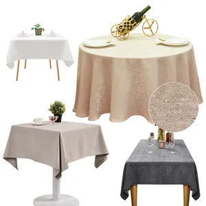 132圆形桌布床单派对桌布长方形婚礼奢华白色派对桌布圆形