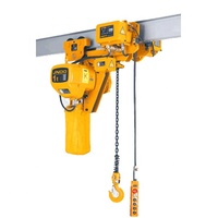 Pont roulant électrique de construction, palan de levage 1 tonne, en alliage d'aluminium, avec câble métallique de 10 mm, 220V/380V, vitesse de levage 100 m/min, -10~50 m