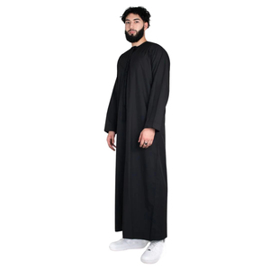Thobe islamique Design robe islamique caftan personnalisé pakistanais omanais dubaï saoudien arabe Robe Thobe à la mode O-cou Jubbah pour les hommes - Product Image 3