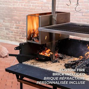 Barbecue <span class=keywords><strong>argentin</strong></span> de style Santa Maria, en acier, durable, pour intérieur/extérieur, charbon de bois, chariot pliable, sans fumée, rôtissage, cuisson - Product Image 4