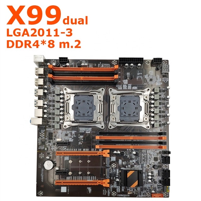 X99 F8D X99 Motherboard Dual Slot X99 Double LGA 2011-3 E5 V3 CPU DDR4 RECC 256GB M.2 NVME NGFF USB3.0 E-ATX Server
