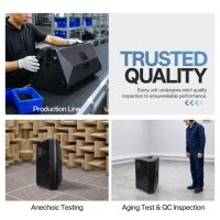 Accuracy Pro Audio CAN12D3 Altavoces Portátiles Profesionales de 1000 W con Clase de Sonido D para Escenario, Altavoz Activo de 12 Pulgadas