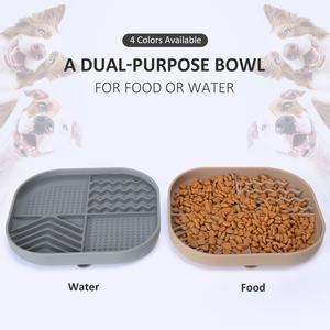 Bol pour <span class=keywords><strong>chien</strong></span> en silicone de qualité alimentaire, antidérapant, avec ventouse, pour une alimentation lente, pour chiots et chiens - Product Image 5