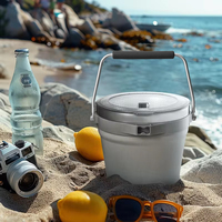 Seau à glace isotherme personnalisé 7L Premium à double paroi en acier inoxydable 304 avec couvercle – Garde la glace plus longtemps et les boissons plus fraîches