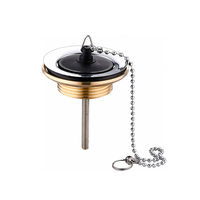Accessoires de plomberie modernes - Tuyau de vidange escamotable chromé avec bouchon en caoutchouc G 1 1/4 pouce - Facile à installer