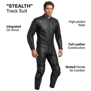 Traje de Motociclismo de 2 Piezas Personalizado, Transpirable, de Cuero, Anti-UV, de Manga Larga, Protección Corporal Completa, Talla Grande para Adultos, Interior 3D - Product Image 1