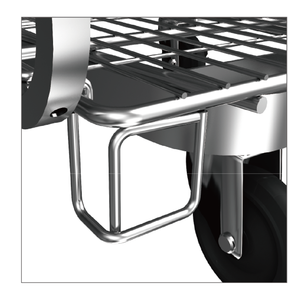 यूरोपीय गैल्वनाइज्ड ढहने योग्य गोदाम 4 तरफ धातु रोल पिंजरे ट्रॉली - Product Image 2