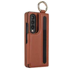 Wallet trường hợp tương thích với Samsung Galaxy Z gấp 3 4 5 6 7 RFID chặn chủ thẻ S chủ bút khe cắm PU da trường hợp điện thoại - Product Image 1