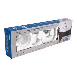 Set di accessori da bagno in raso Ela-7000N in acciaio moderno 6 pezzi e accessori da bagno cromati per la casa o l'hotel - Product Image 1