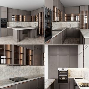पा लक्जरी आधुनिक मॉड्यूलर पीसी रसोई के लिए अलमारियाँ डिजाइन - Product Image 2