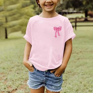 Camiseta Cristiana con Lazo para Niñas, 100% Algodón, Diseño Religioso con Versículos Bíblicos y Diseño de Fe - Product Image 3