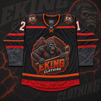 Maillot de hockey sur glace personnalisé en tissu sergé avec logo de marque de club professionnel et écussons brodés – Uniformes de hockey