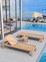Conjunto de mesas auxiliares modernas de acero resistente a la intemperie para exteriores, para jardín de hotel, piscina, villa, patio, mesa de comedor.