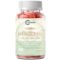 Complément alimentaire OEM sous marque privée pour adultes : Gummies à la queue de cheval pour la santé des cheveux, de la peau, des ongles et des os, antioxydant, favorise la santé urinaire