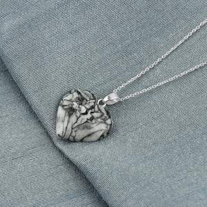 YASHEE-collar con colgante de corazón de jaspe pinolita natural, piedra de cristal auténtica, regalo para el amor, Reiki, curación, joyería unisex para adultos - Product Image 2