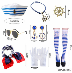 <span class=keywords><strong>Gorra</strong></span> de Marinero Azul Marino, <span class=keywords><strong>Gorra</strong></span> de Capitán Azul, <span class=keywords><strong>Gorra</strong></span> de Vela Blanca para Accesorios de Vestimenta para Adultos - Product Image 3