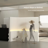 Cloison de bureau pliable et extensible, structure en nid d'abeille, papier kraft, design moderne et minimaliste, écran pour diffusion en direct