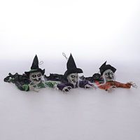 Lot de 3 Décorations Suspendues d'Halloween : Sorcière, Squelette, Fantôme Horreur pour Fêtes et Maisons Hantées