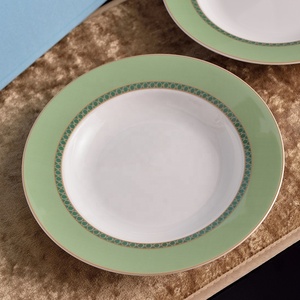 Ensemble de 2 assiettes creuses de luxe de 9 pouces en porcelaine fine, hautement recommandé, écologique, de bonne qualité, à prix compétitif - Product Image 6