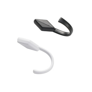 Wenzhou Platinum Link Wall Mount Coat Hook Single Hook Simple <b>Style</b> Easy Install Black White Plastic PP Hook For Door Or Wall - Product Image 5
